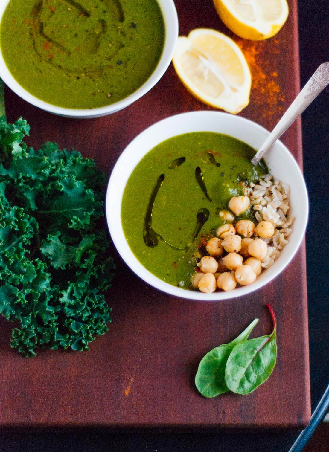 Redeeming green soup with lemon and cayenne - cookieandkate.com