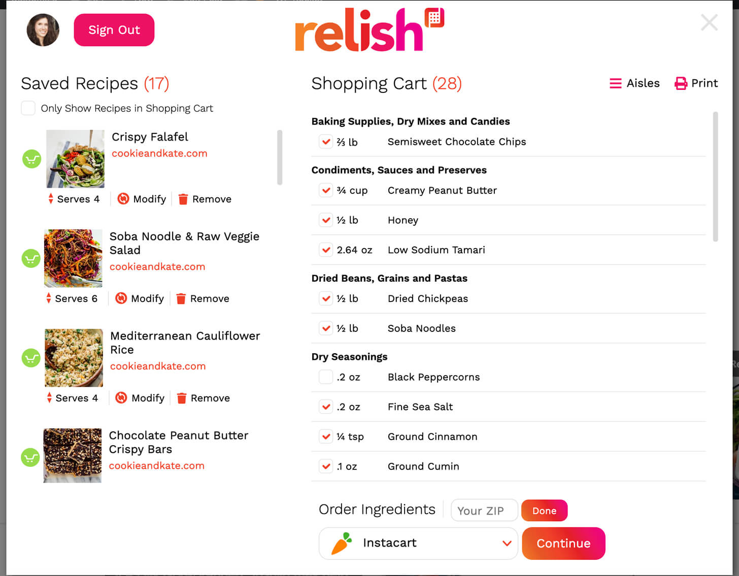 relish overlay