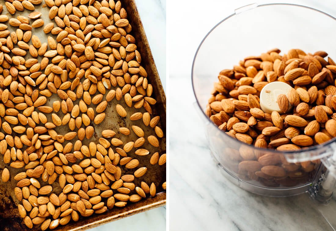 roasted almonds for almond butter