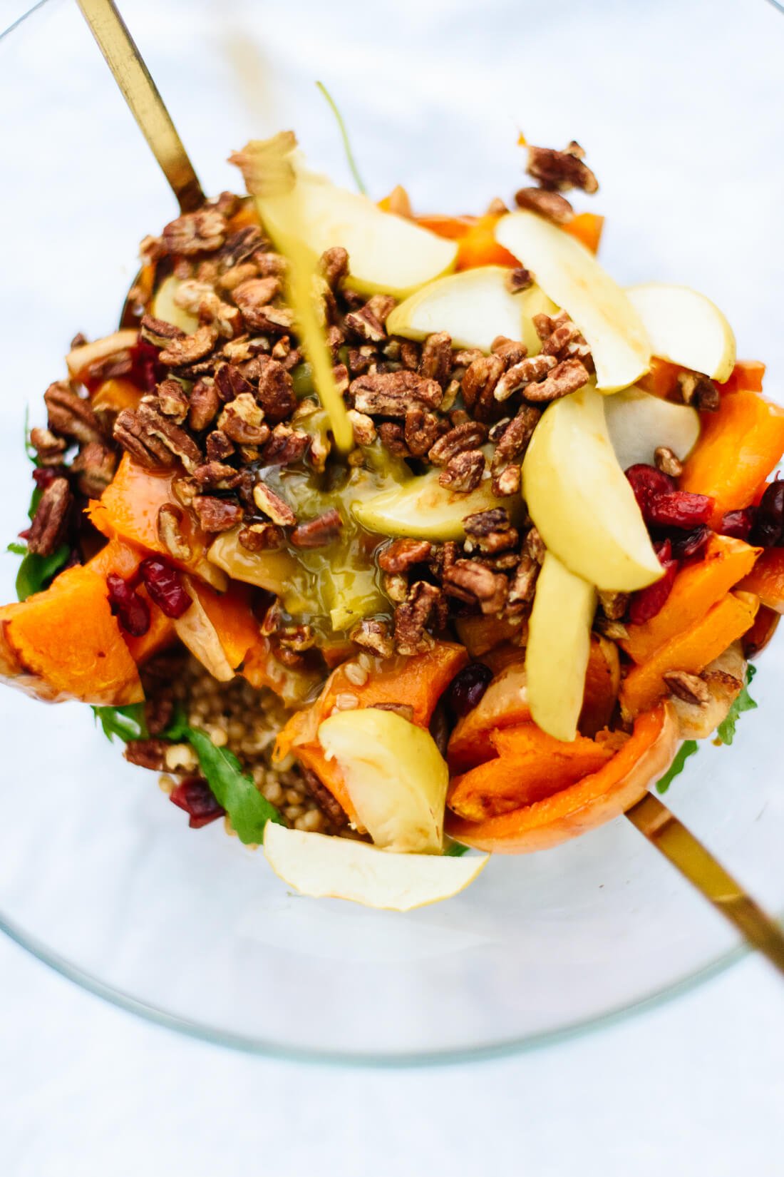 How to make a hearty, roasted-butternut squash and apple salad!