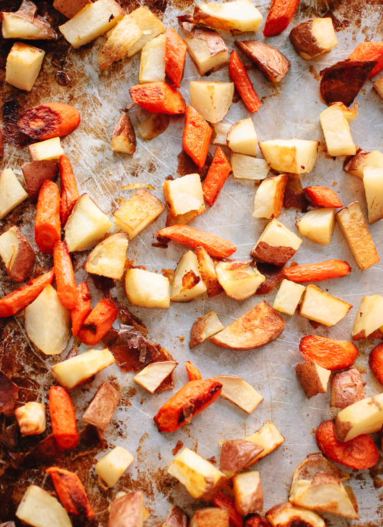 roasted carrots and potatoes