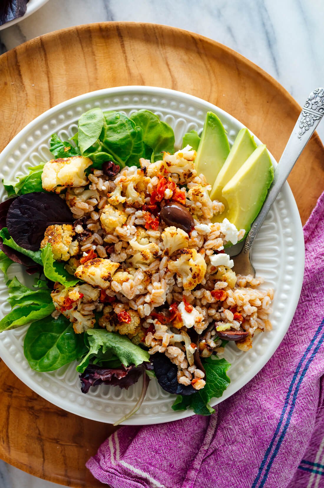 Roasted Cauliflower and Farro Salad recipe