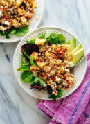 Roasted Cauliflower and Farro Salad with Feta and Avocado