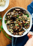 Roasted Mushrooms with Herbed Quinoa