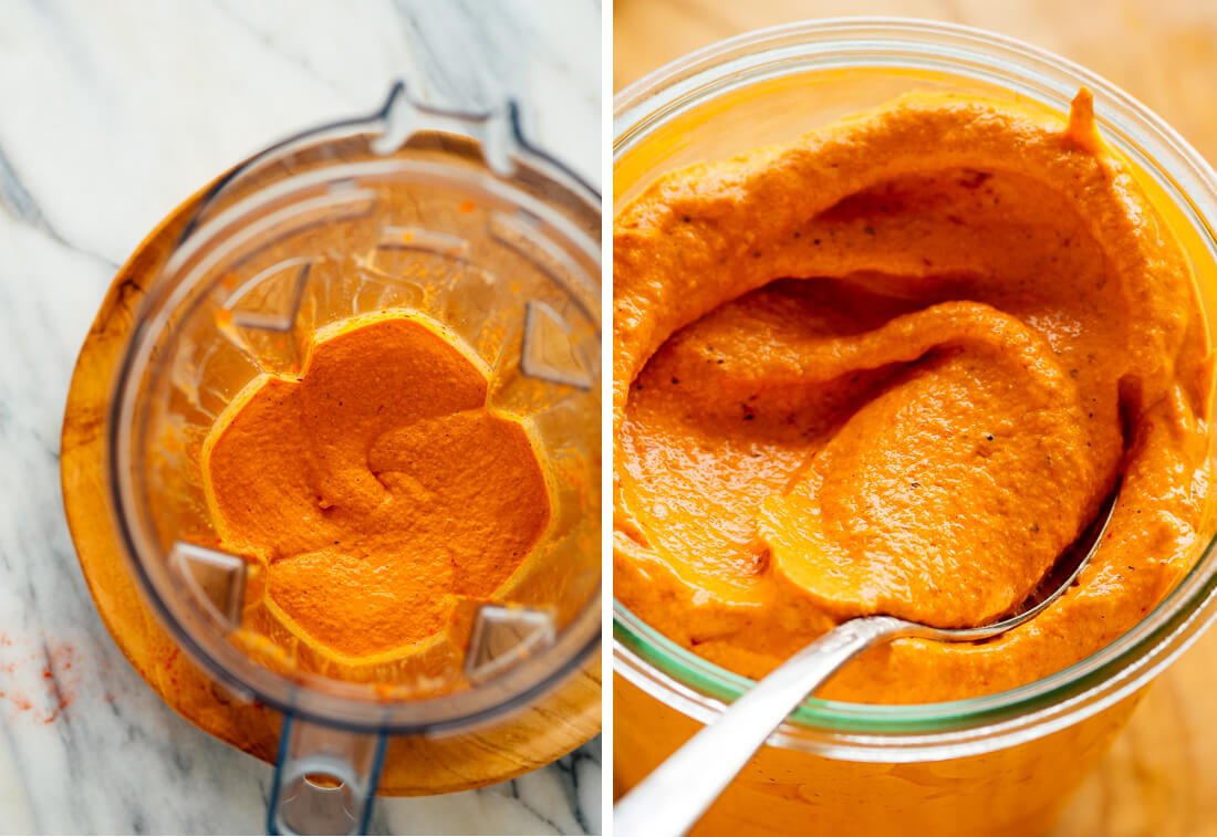 romesco sauce in blender