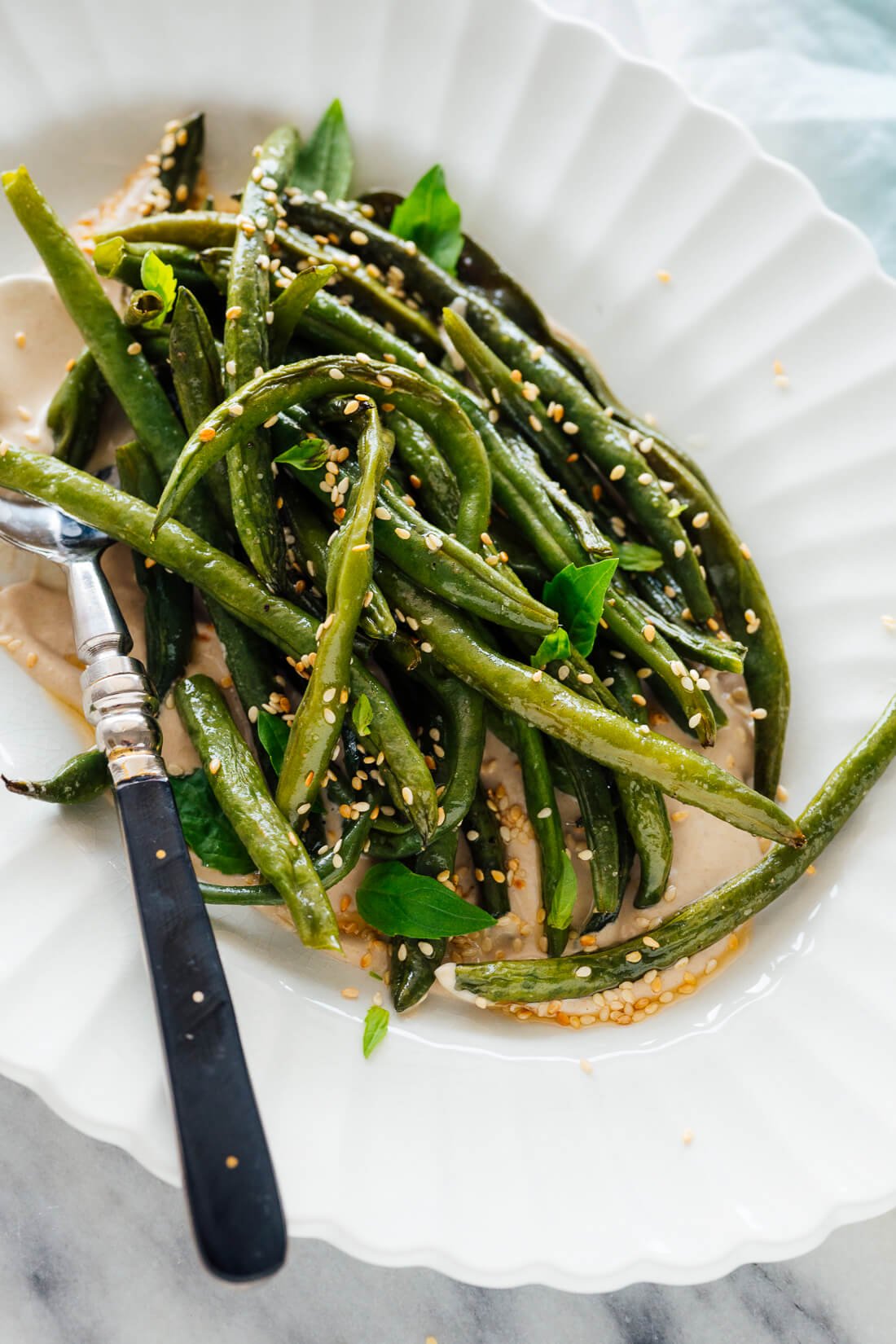 sesame roasted green beans