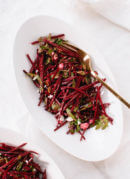 Simple Beet, Arugula and Feta Salad with Hilary's Balsamic Thyme Dressing