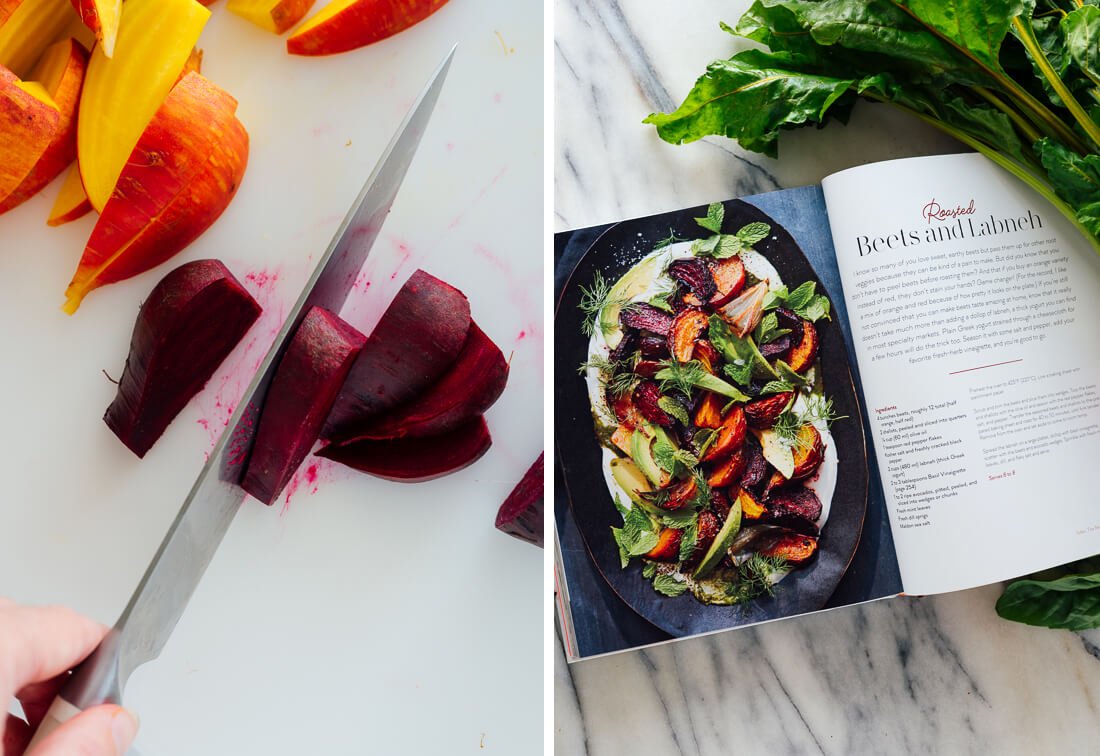 slicing beets