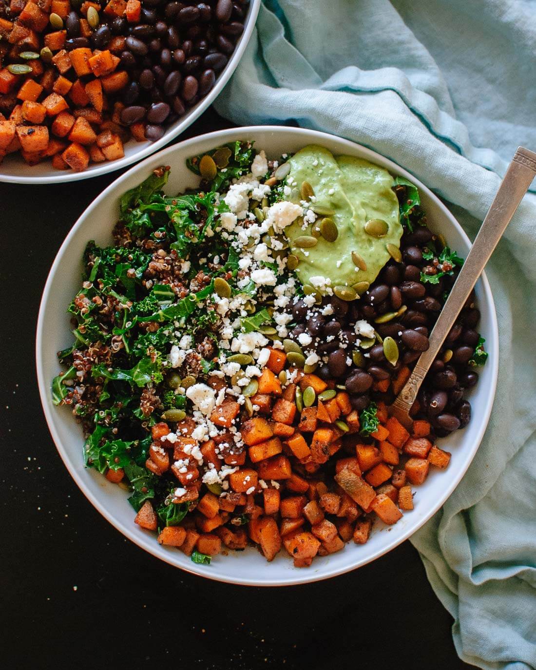 Healthy and hearty Southwestern kale power salad recipe - cookieandkate.com