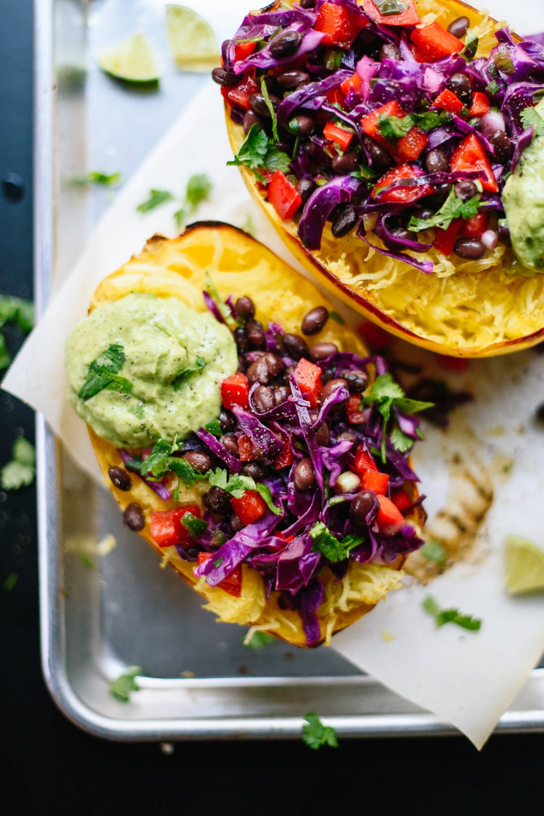 spaghetti squash burrito bowls