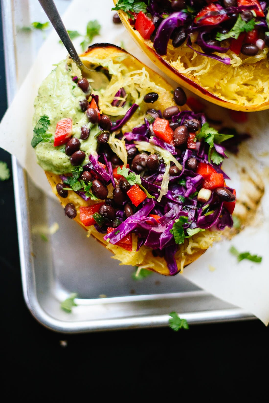 low-carb spaghetti squash burrito bowls