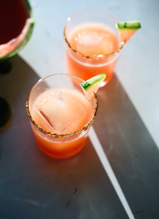 Spicy watermelon margaritas - cookieandkate.com