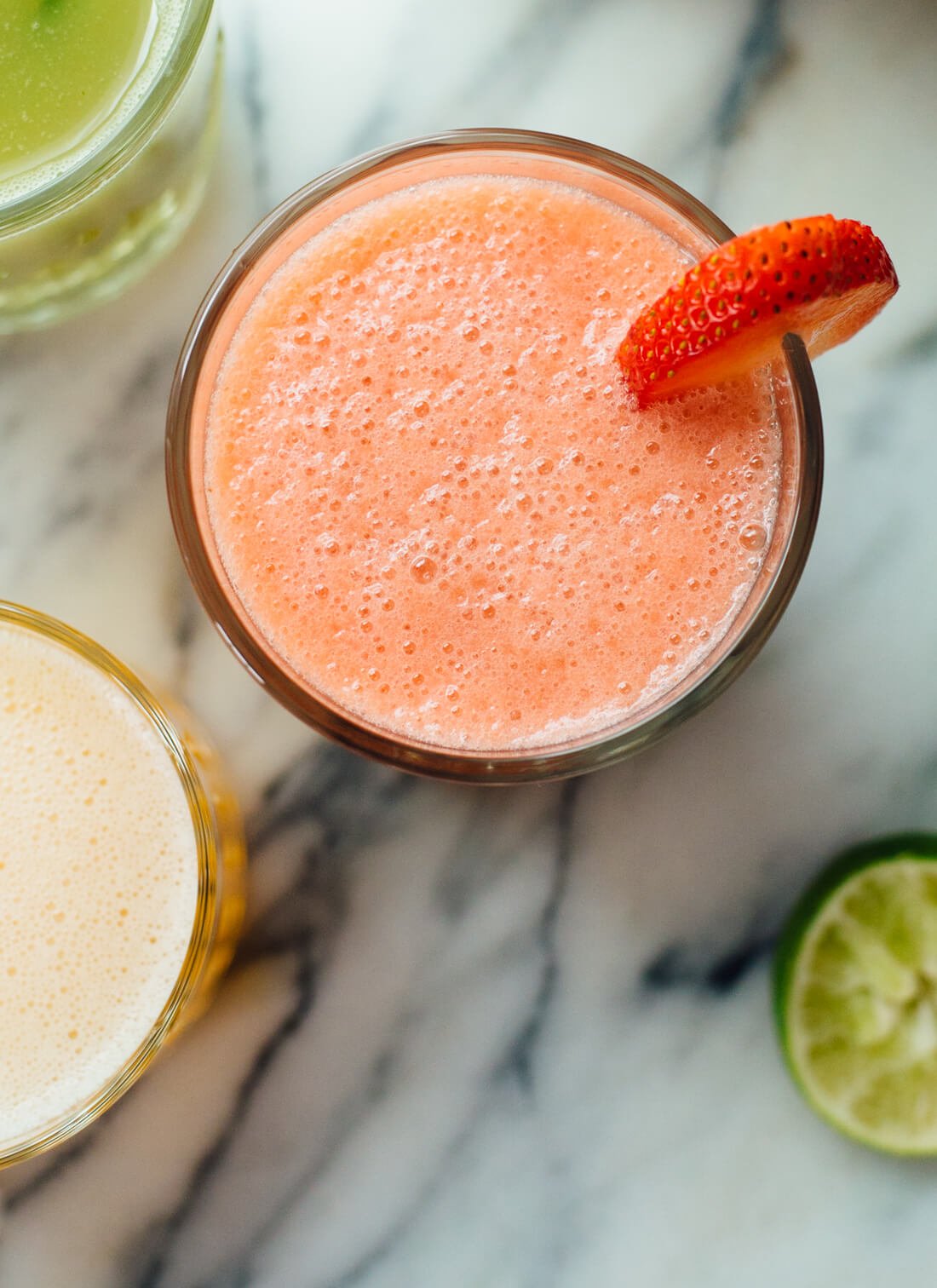 Fresh strawberry agua fresca