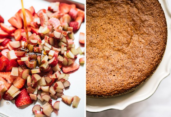 strawberry rhubarb and cake