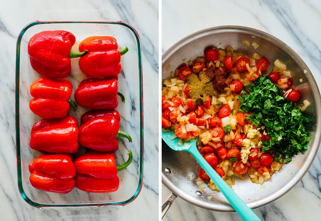 stuffed pepper preparation