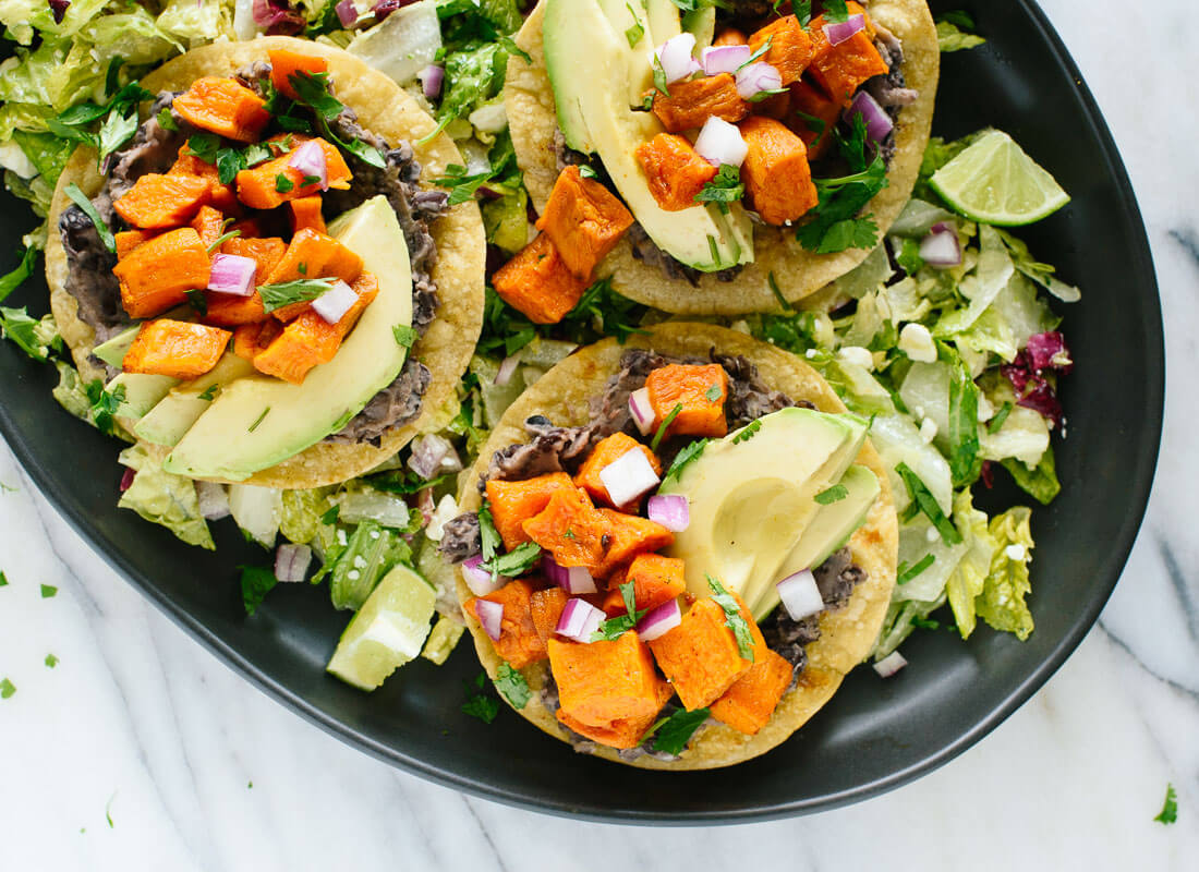 Hearty and healthy vegetarian tostadas that your whole family will love!