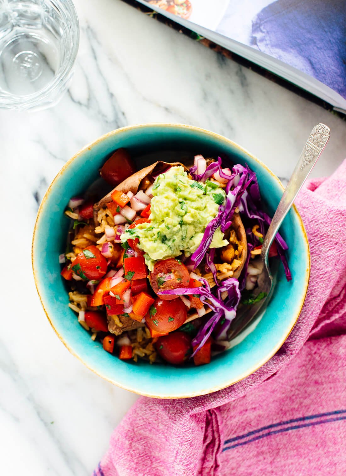 Burrito-stuffed sweet potatoes from The First Mess Cookbook! Vegan and gluten free. 