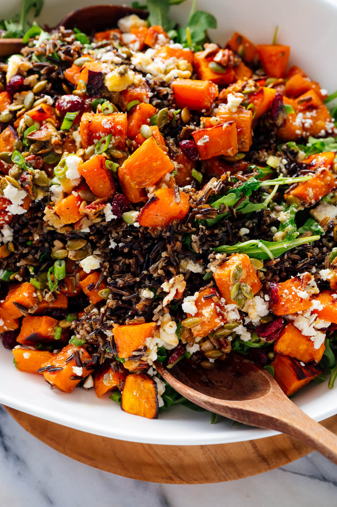 sweet potato, wild rice and arugula salad recipe