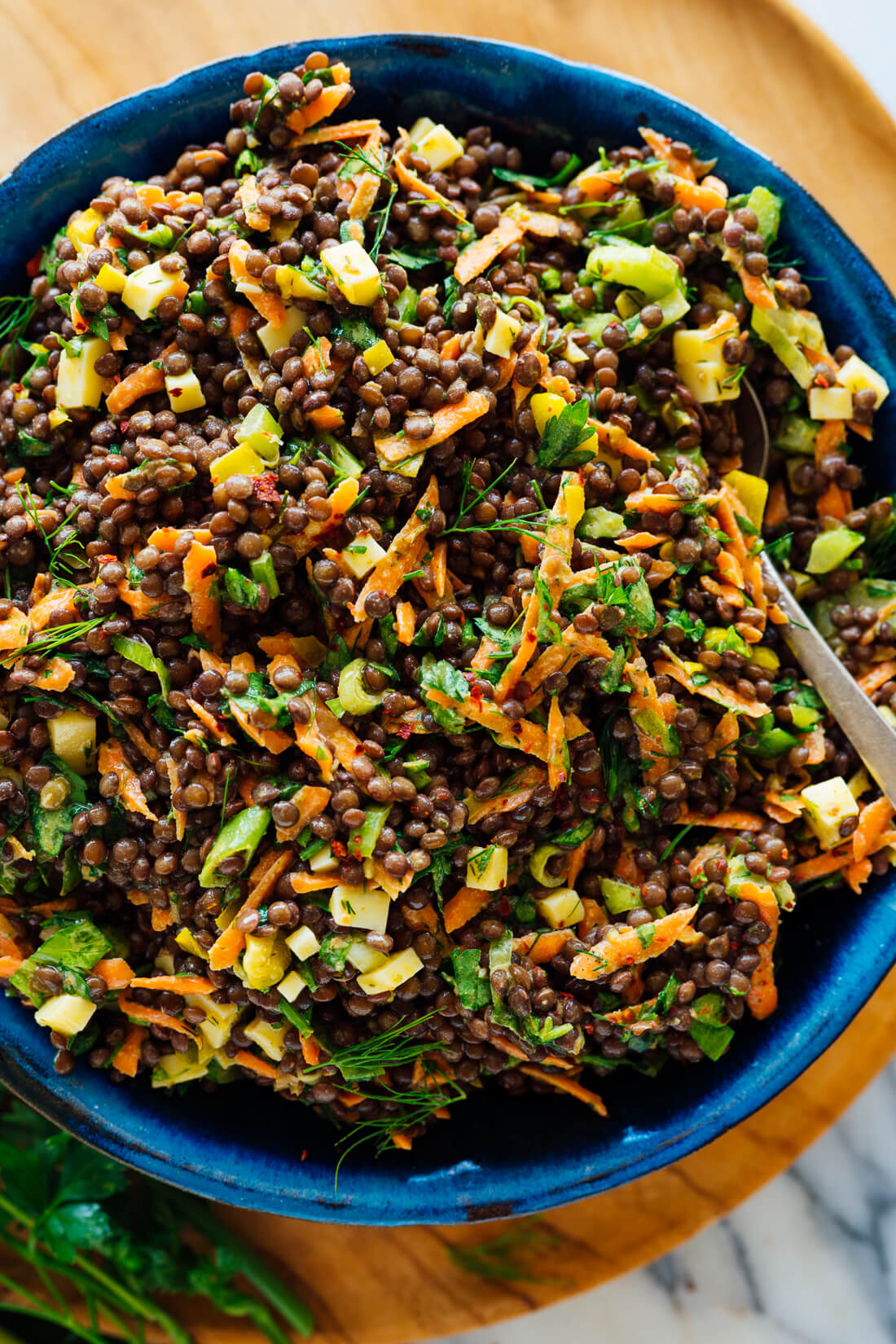 tangy lentil salad with dill recipe