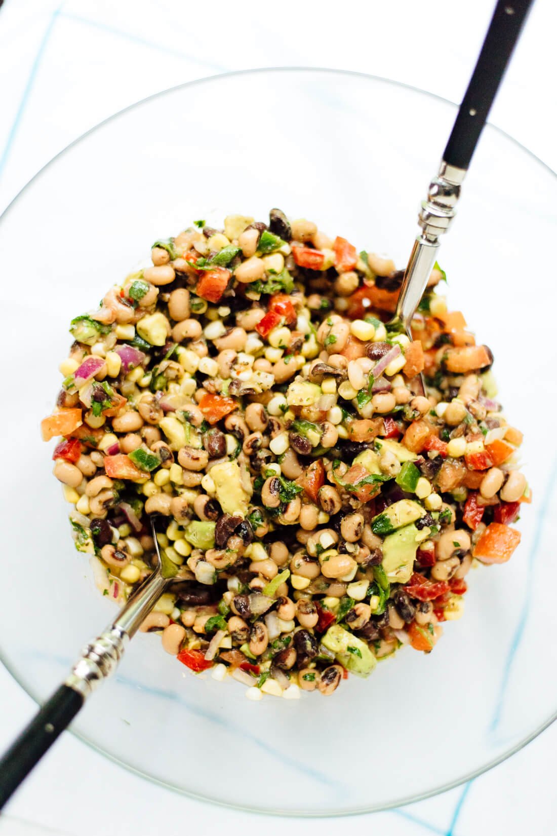 Make healthy cowboy caviar this summer! It's a bean salsa popular in the South. cookieandkate.com