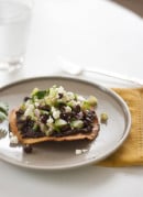 Tomatillo Black Bean Tostadas