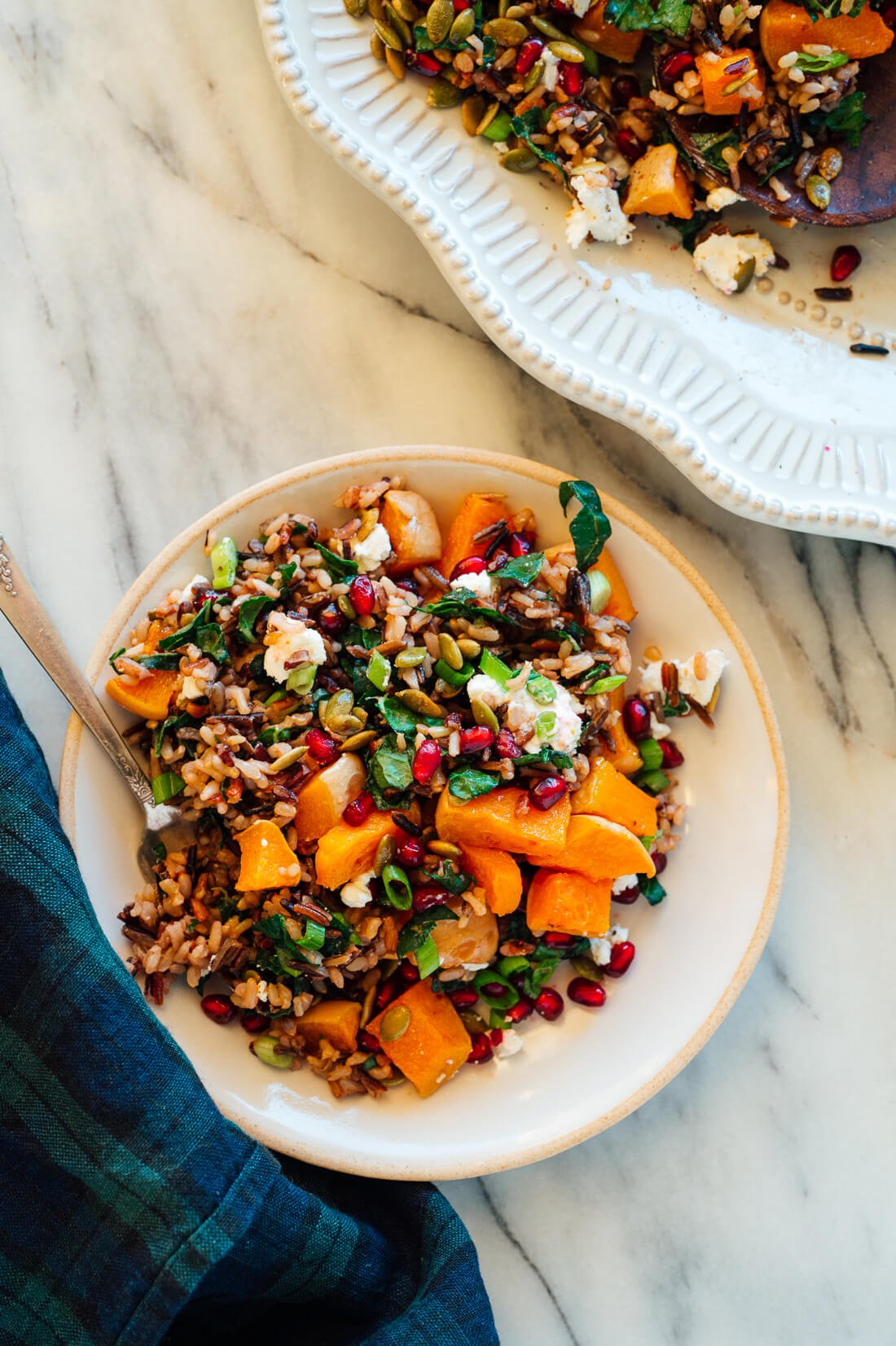 vegetarian butternut squash wild rice holiday recipe