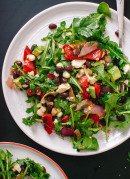 Grilled Summer Salad with Corn, Peppers and Chili-Lime Dressing