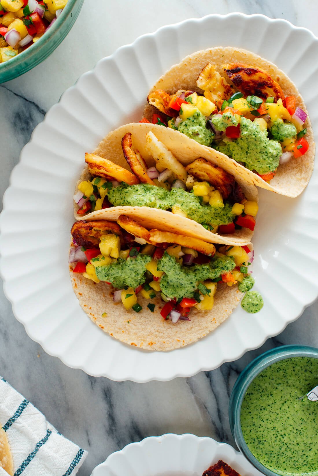 vegetarian halloumi tacos recipe