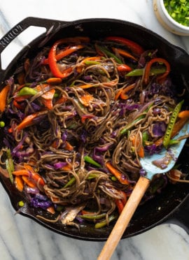 vegetarian teriyaki stir fry with noodles recipe