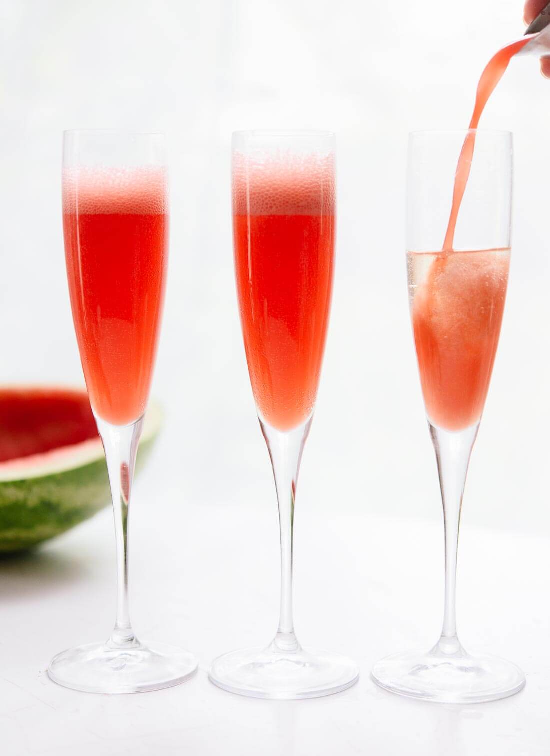 Ultra refreshing watermelon mimosas are so easy to make - cookieandkate.com