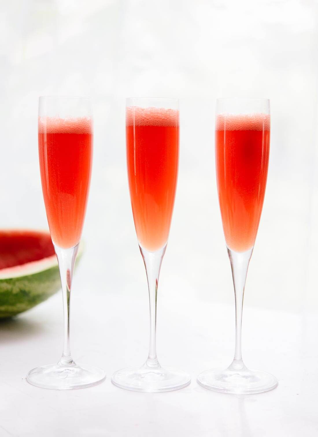 Super simple and refreshing watermelon mimosas - cookieandkate.com