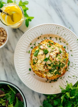 whole roasted cauliflower recipe with spiced yogurt