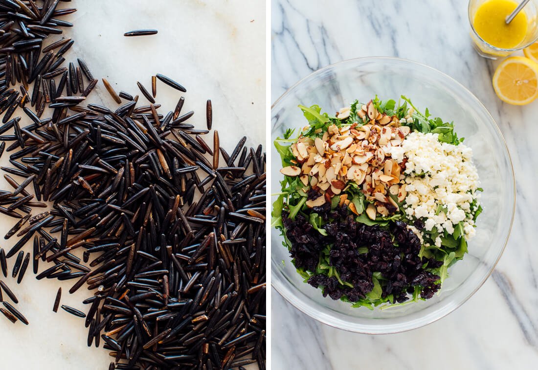 wild rice salad with lemon dressing