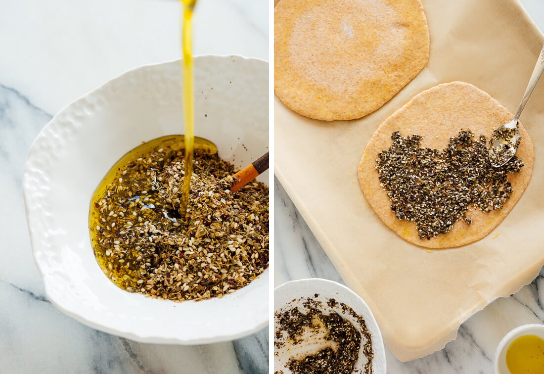 za'atar mixed with olive oil