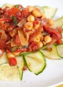 Zucchini Noodles with Arrabiata Chickpeas